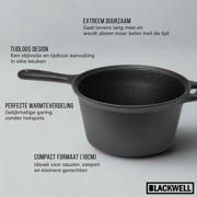 thumbnail: Blackwell  Sauspan Gietijzer / Steelpan ø 18 cm - 1.5 liter - zonder anti-aanbaklaag