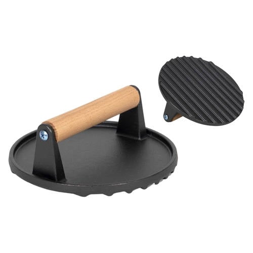 Blackwell Gietijzeren Hamburgerpers / Grillpers / Vleespers - Cast Iron - ø 18 cm afbeelding