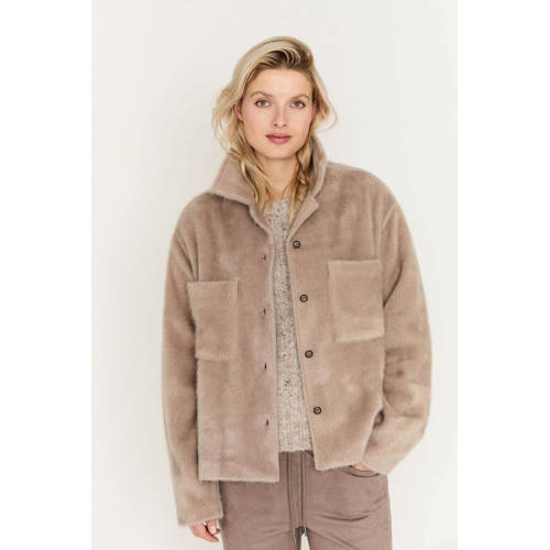 Moscow imitatiebonten jack taupe afbeelding