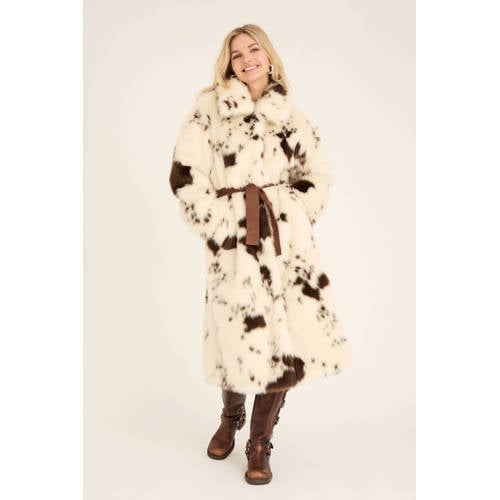 A-View faux fur jas crème afbeelding