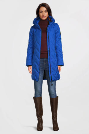 gewatteerde jas blauw