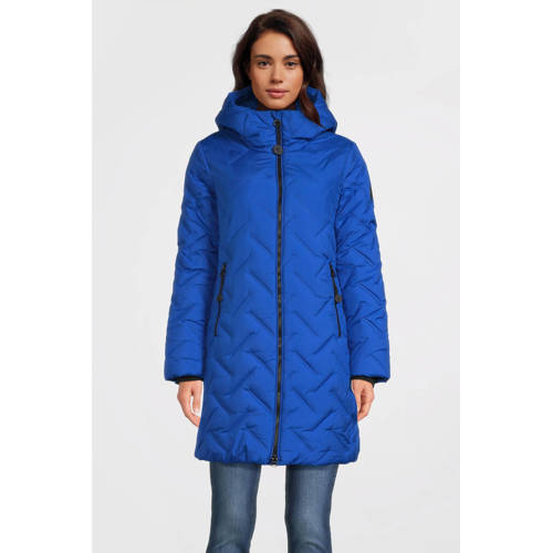 District gewatteerde jas blauw afbeelding