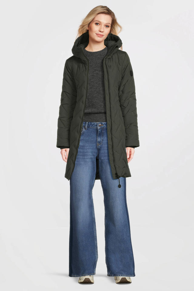 QS 2173976 gewatteerde jas voor dames (1 stuk), groen, XL QS 2173976 gewatteerde jas voor dames (1 stuk), groen, XL