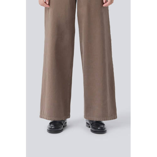 Modström wide leg jeans bruin afbeelding