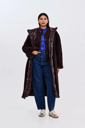 reversible jas quilted donkerbruin