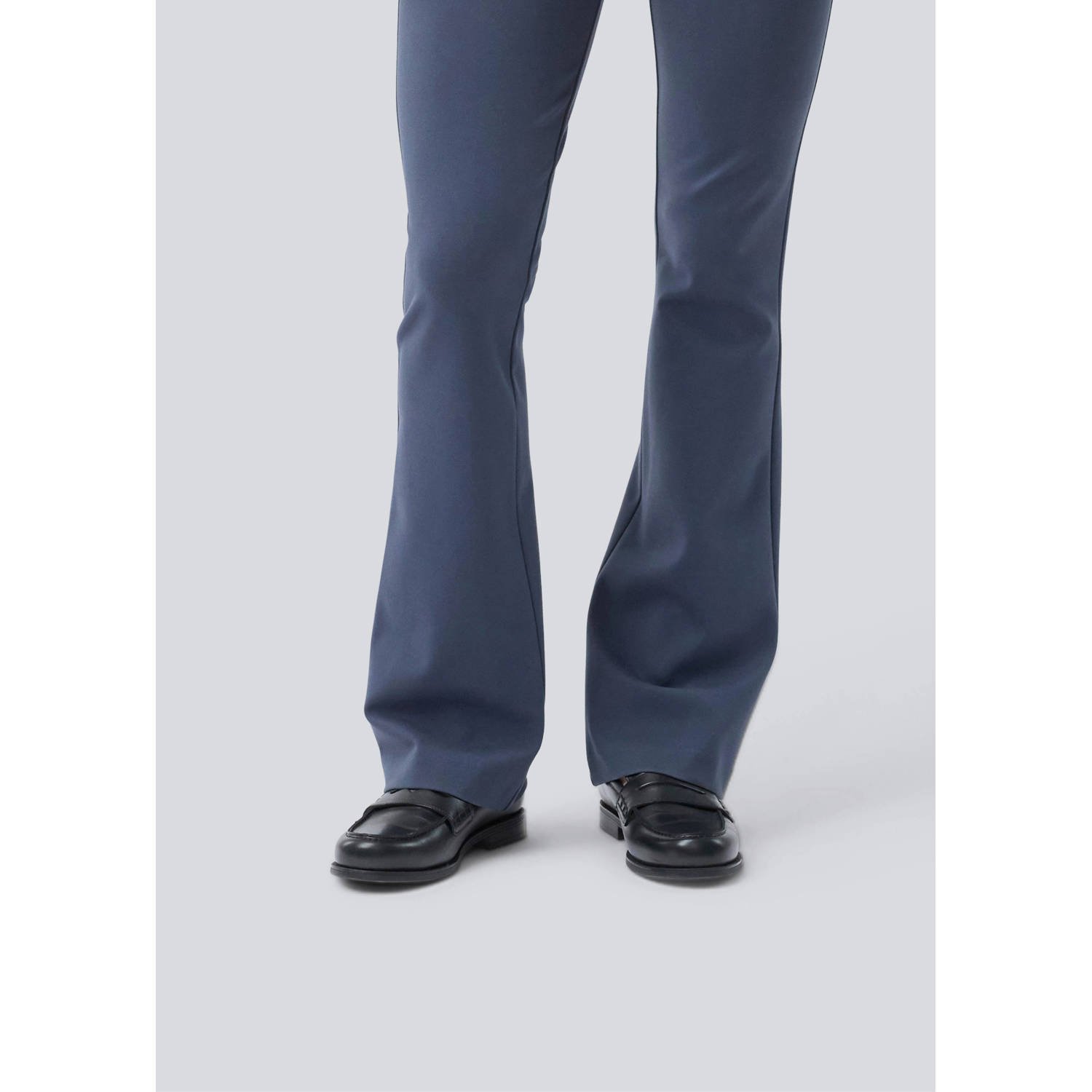 Modström flared high waist broek grijs