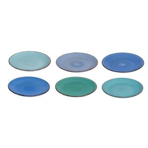 Ontbijtborden / Dessertborden Delice Blauw ø 19 cm - 6 stuks