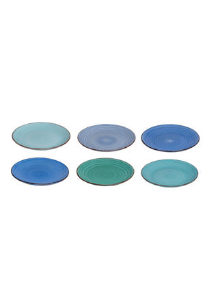Ontbijtborden / Dessertborden Delice Blauw ø 19 cm - 6 stuks