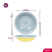 thumbnail: Cookinglife Diepe Borden / Pastaborden Pastel Harmony ø 21 cm - 6 Stuks