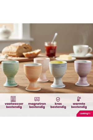 Eierdopjes Pastel Harmony - 6 Stuks