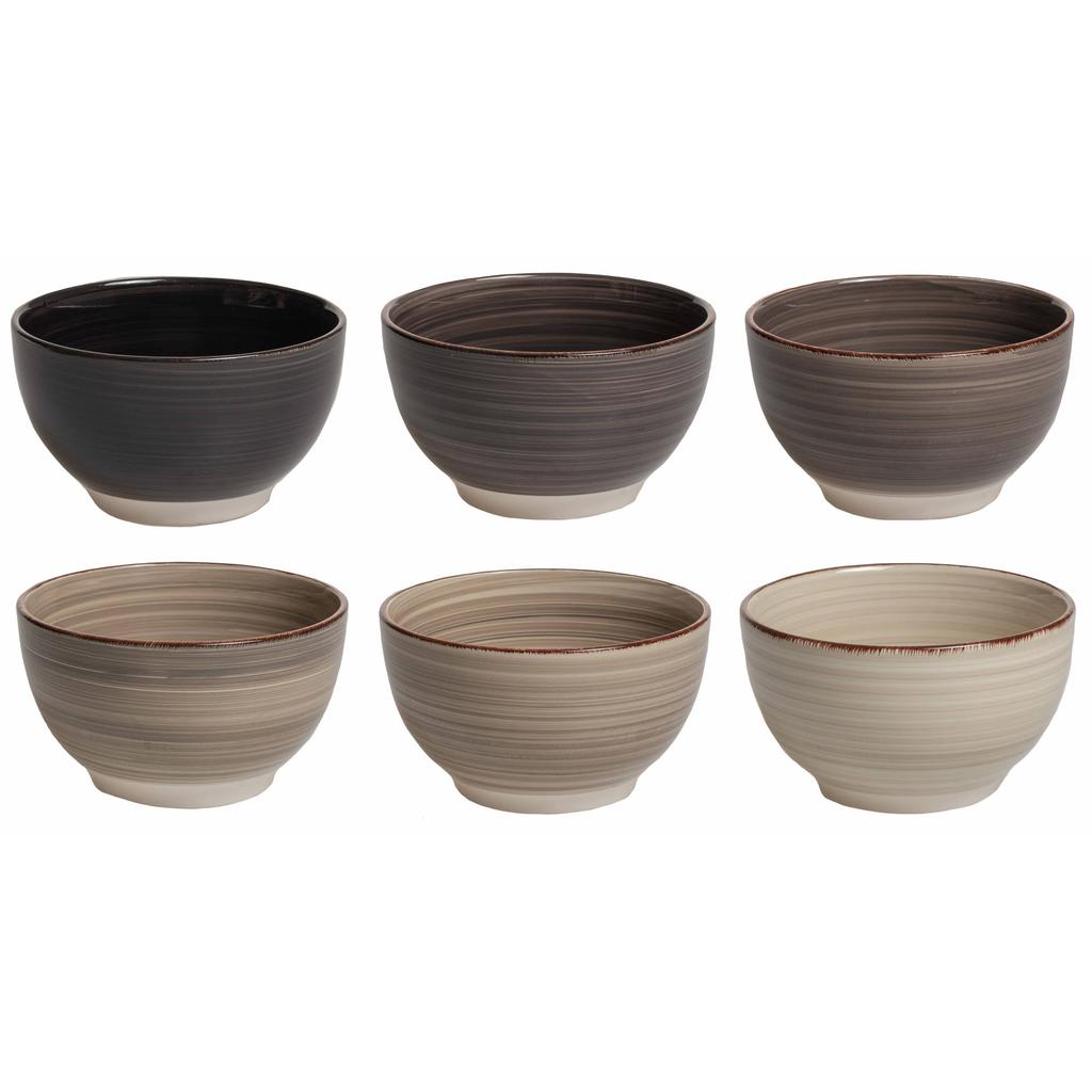 Cookinglife Soepkommen / kommen Delice Grijs ø 14 cm - 6 stuks