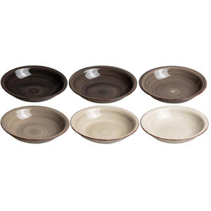 Diepe borden / Pastaborden Delice Grijs ø 21 cm - 6 stuks