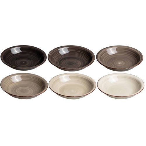 Cookinglife Diepe borden / Pastaborden Delice Grijs ø 21 cm - 6 stuks afbeelding