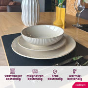 thumbnail: Cookinglife Diepe Borden / Pastaborden Coastal Lines Ocean Beige ø 18 cm - 6 Stuks
