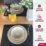 thumbnail: Cookinglife Diepe Borden / Pastaborden Coastal Lines Ocean Beige ø 18 cm - 6 Stuks