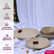 thumbnail: Cookinglife Diepe Borden / Pastaborden Coastal Lines Ocean Beige ø 18 cm - 6 Stuks