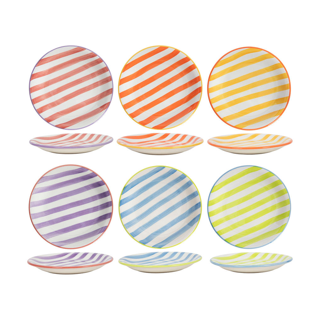 Cookinglife Ontbijtborden / Dessertborden Summer Vibes Ø 19 cm - 6 Stuks