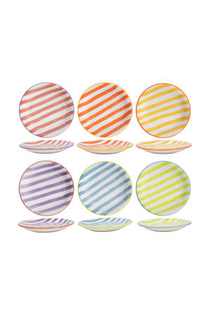 Ontbijtborden / Dessertborden Summer Vibes ø 19 cm - 6 stuks