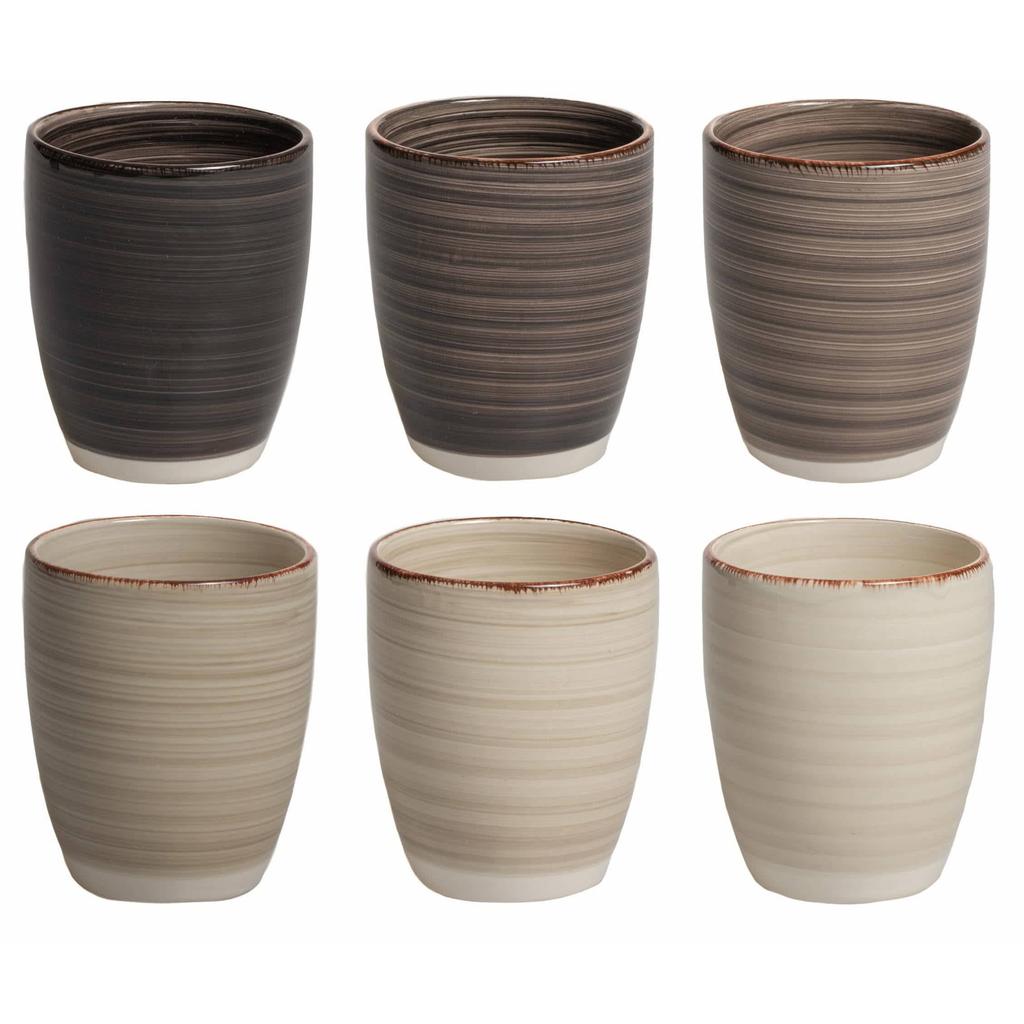 Cookinglife Koffiekopjes - Delice Grijs 180 ml - 6 stuks