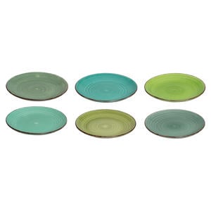 Ontbijtborden / Dessertborden Delice Groen ø 19 cm - 6 stuks