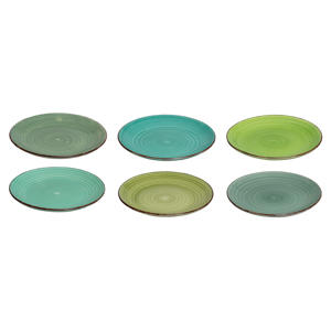 Ontbijtborden / Dessertborden Delice Groen ø 19 cm - 6 stuks
