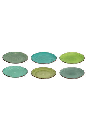 Ontbijtborden / Dessertborden Delice Groen ø 19 cm - 6 stuks