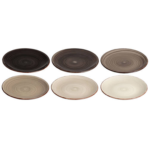 Cookinglife Ontbijtborden / Dessertborden Delice Grijs ø 19 cm - 6 stuks afbeelding