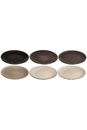 Dinerborden Delice Grijs ø 26,5 cm - 6 stuks