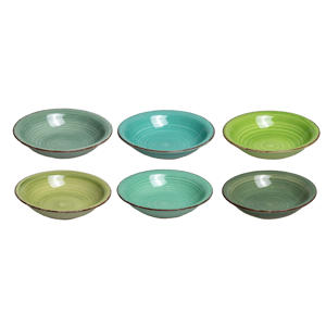 Cookinglife Diepe borden / Pastaborden Delice Groen ø 21 cm - 6 stuks
