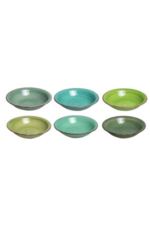 Cookinglife Diepe borden / Pastaborden Delice Groen ø 21 cm - 6 stuks