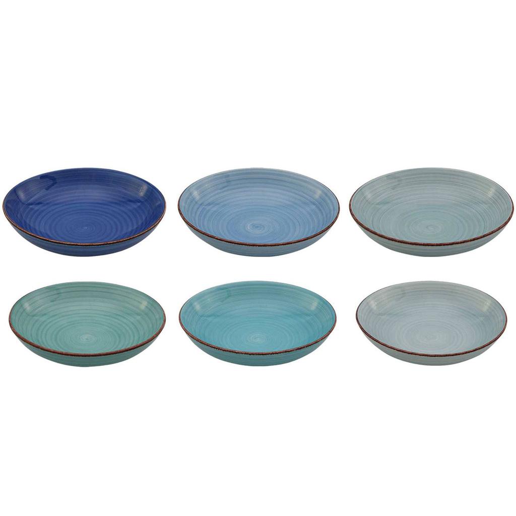 Cookinglife Pastaborden Delice Blauw ø 23 cm - 6 stuks