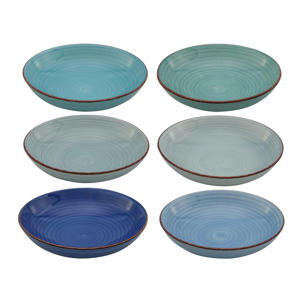 Pastaborden Delice Blauw ø 23 cm - 6 stuks