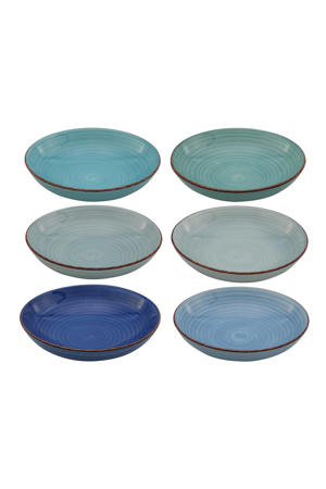 Pastaborden Delice Blauw ø 23 cm - 6 stuks