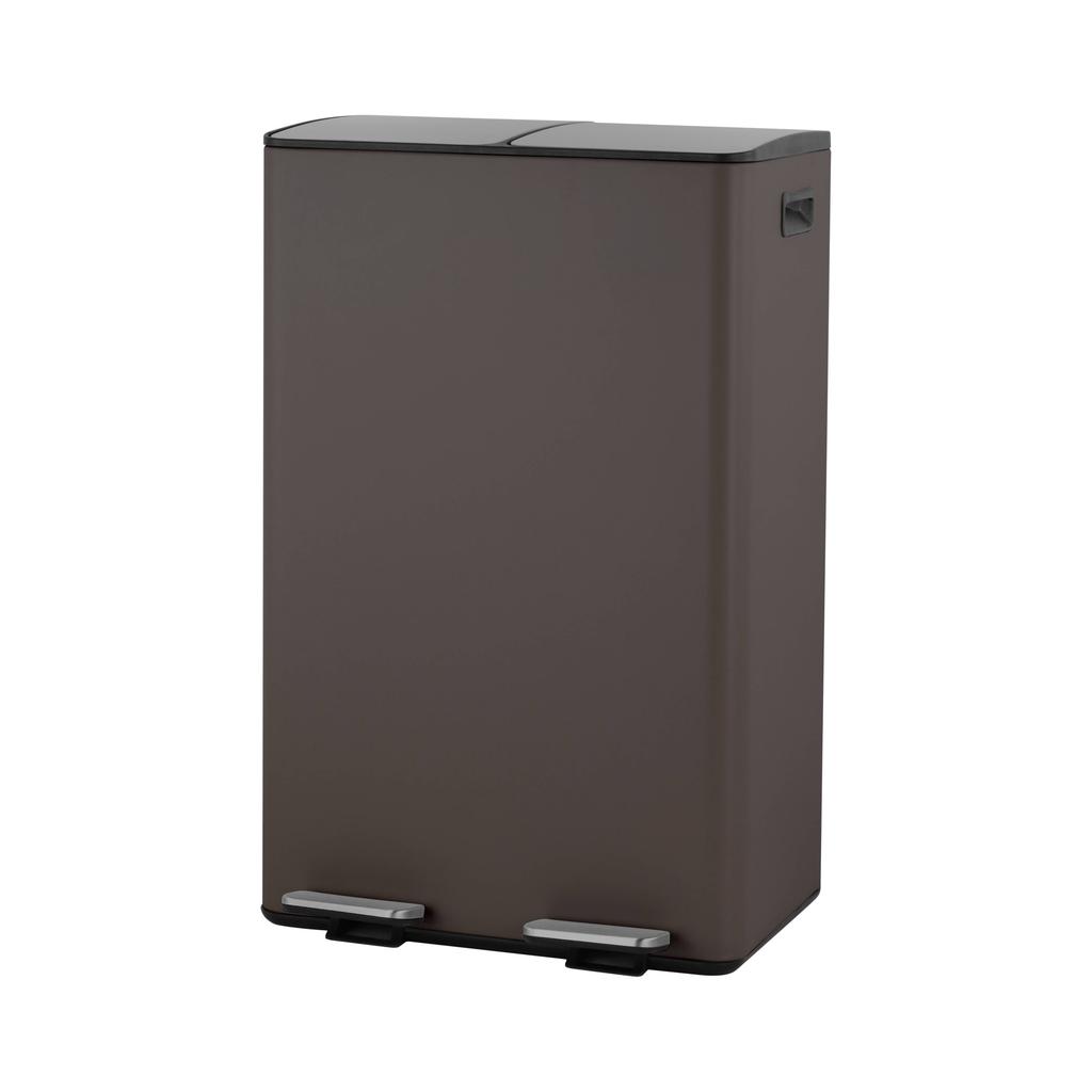 NOUS Living prullenbak - afvalscheiding - (30L + 30L + 3L) - mat bruin
