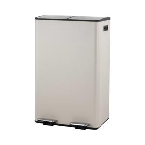 prullenbak - afvalscheiding - (30L + 30L + 3L) - mat grijs