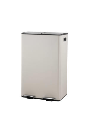 prullenbak - afvalscheiding - (30L + 30L + 3L) - mat grijs