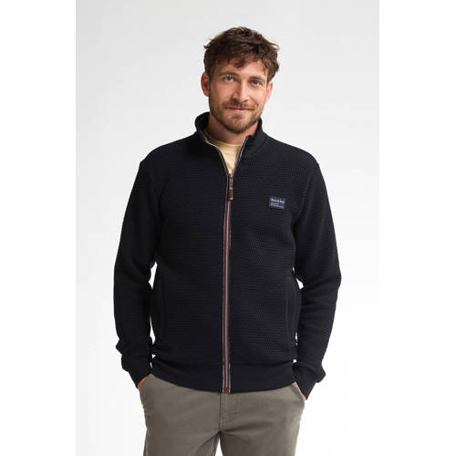 Petrol Industries sweatvest met textuur zwart afbeelding