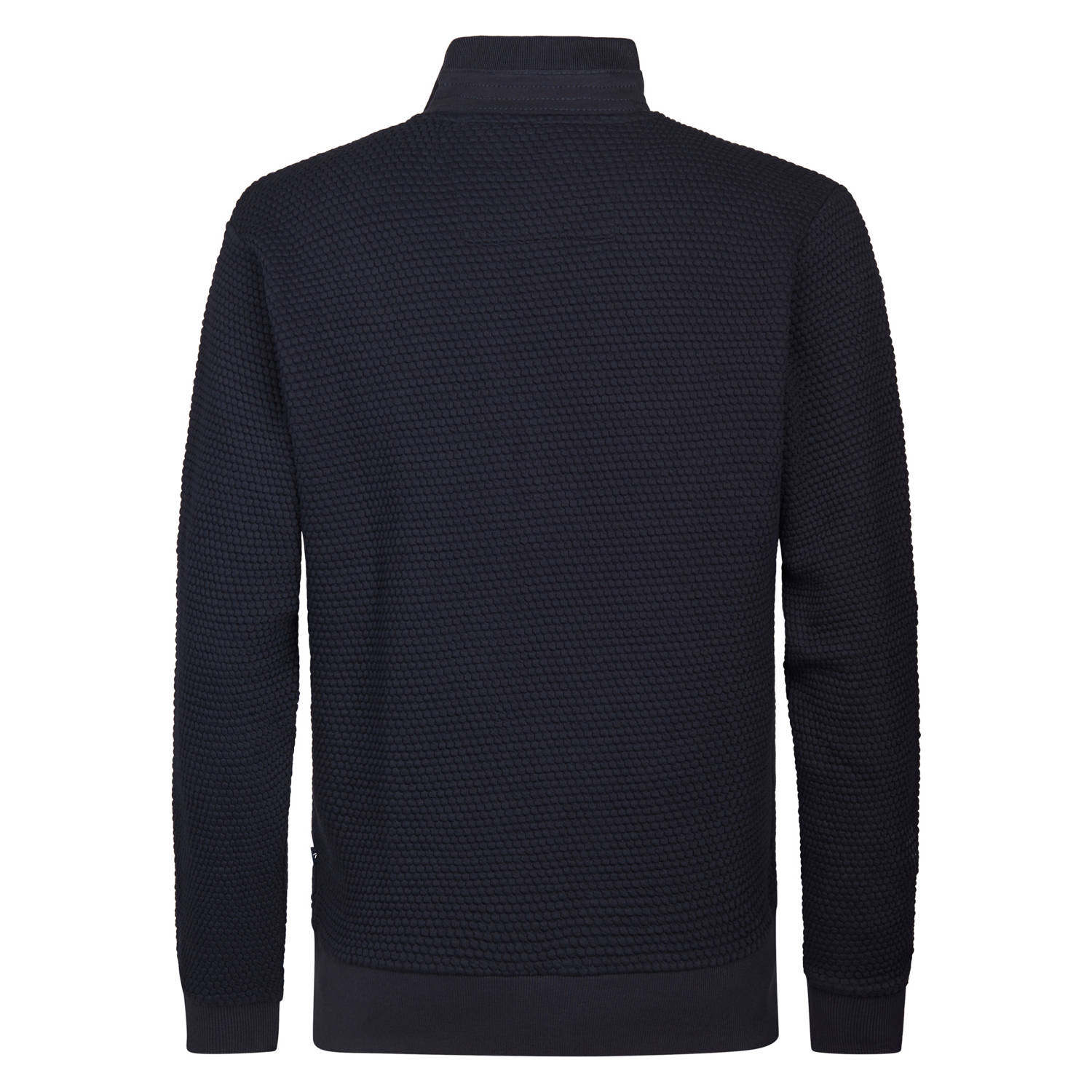 Petrol Industries sweatvest met textuur donkerblauw