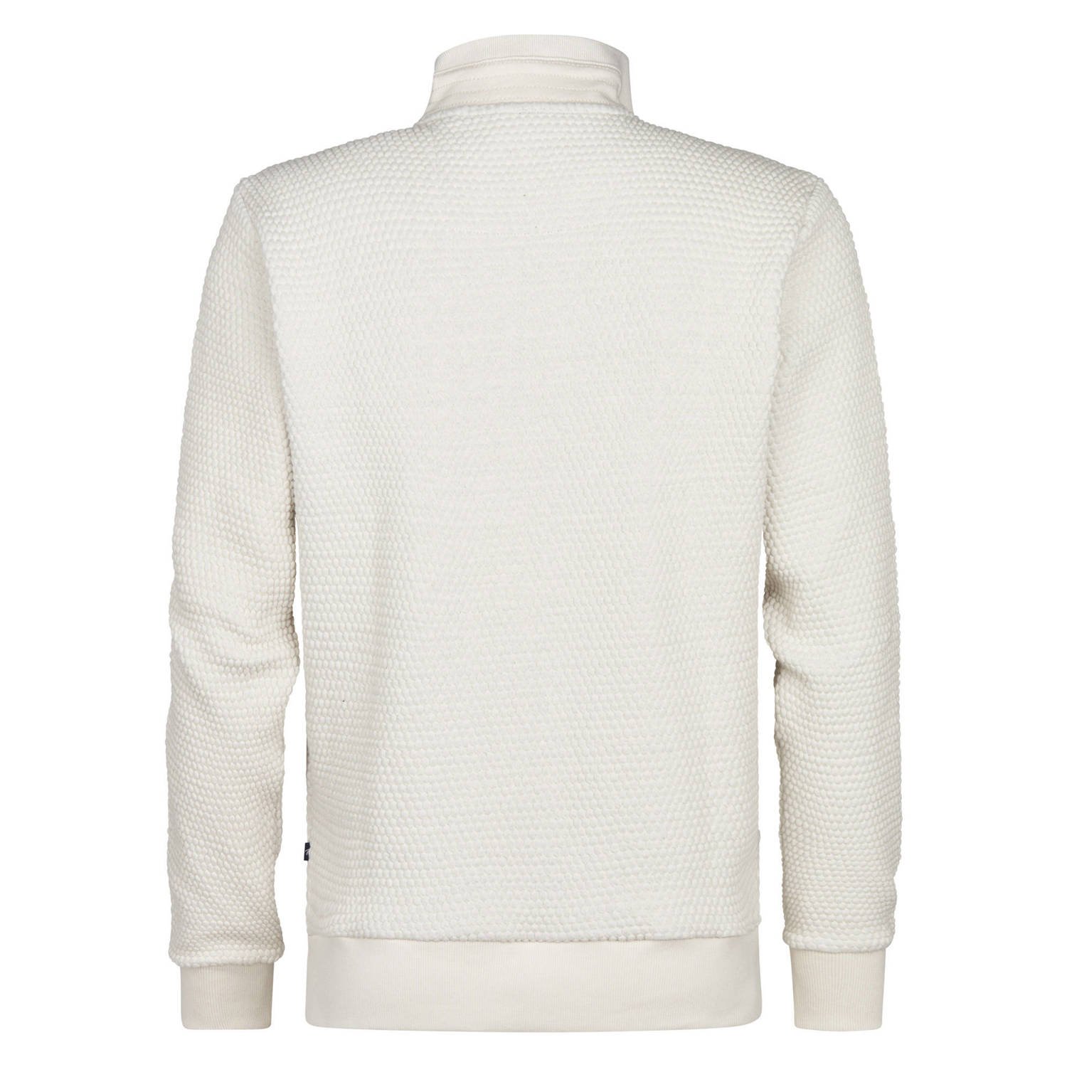Petrol Industries sweatvest met textuur ecru
