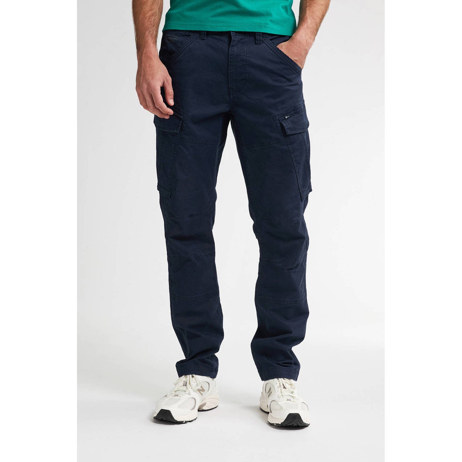 Petrol Industries regular cargo broek donkerblauw