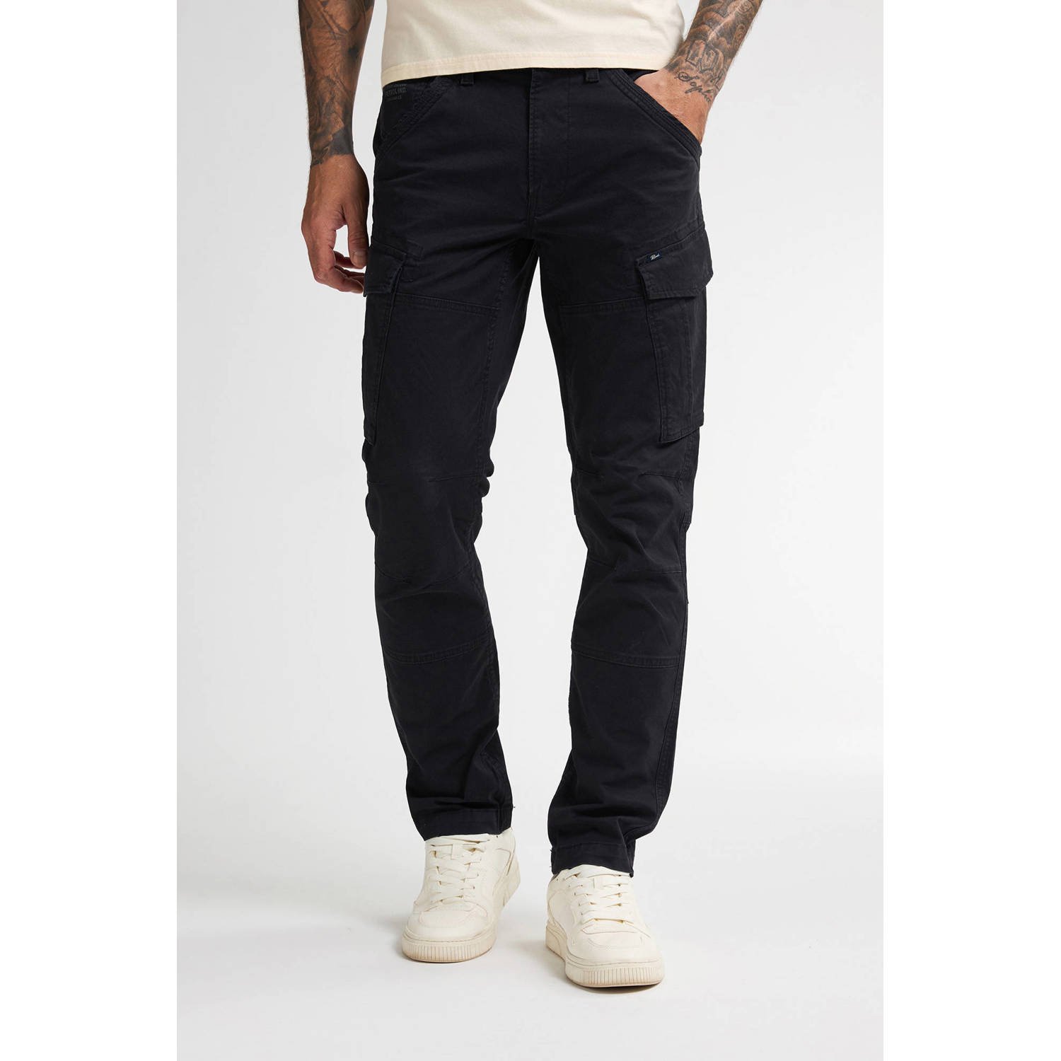 Petrol Industries regular cargo broek zwart