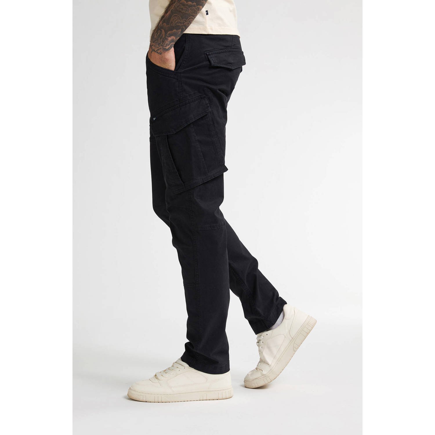 Petrol Industries regular cargo broek zwart