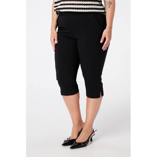 MS Mode regular waist broek zwart afbeelding