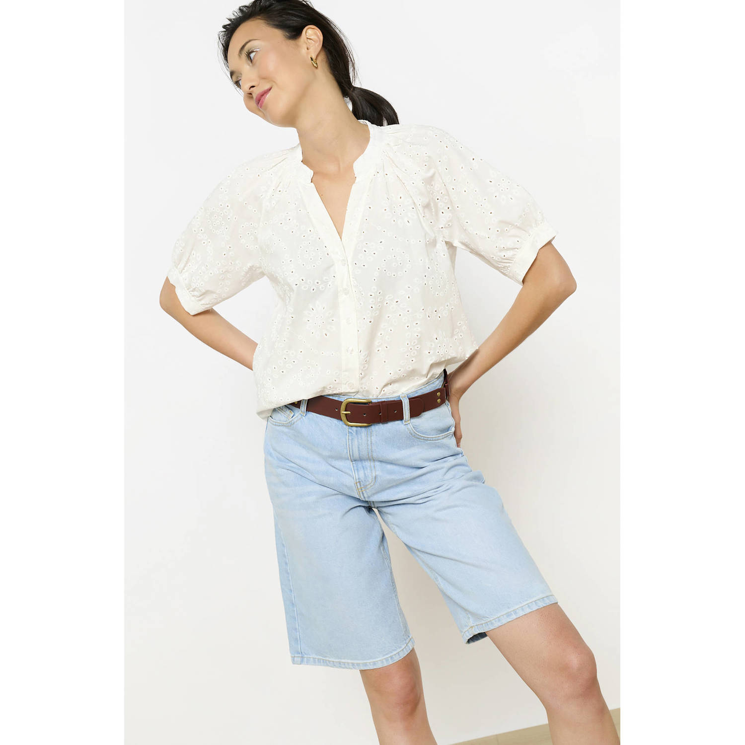 LOLALIZA blouse wit broderie