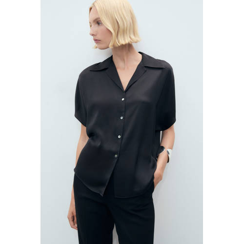 Mango blouse zwart afbeelding