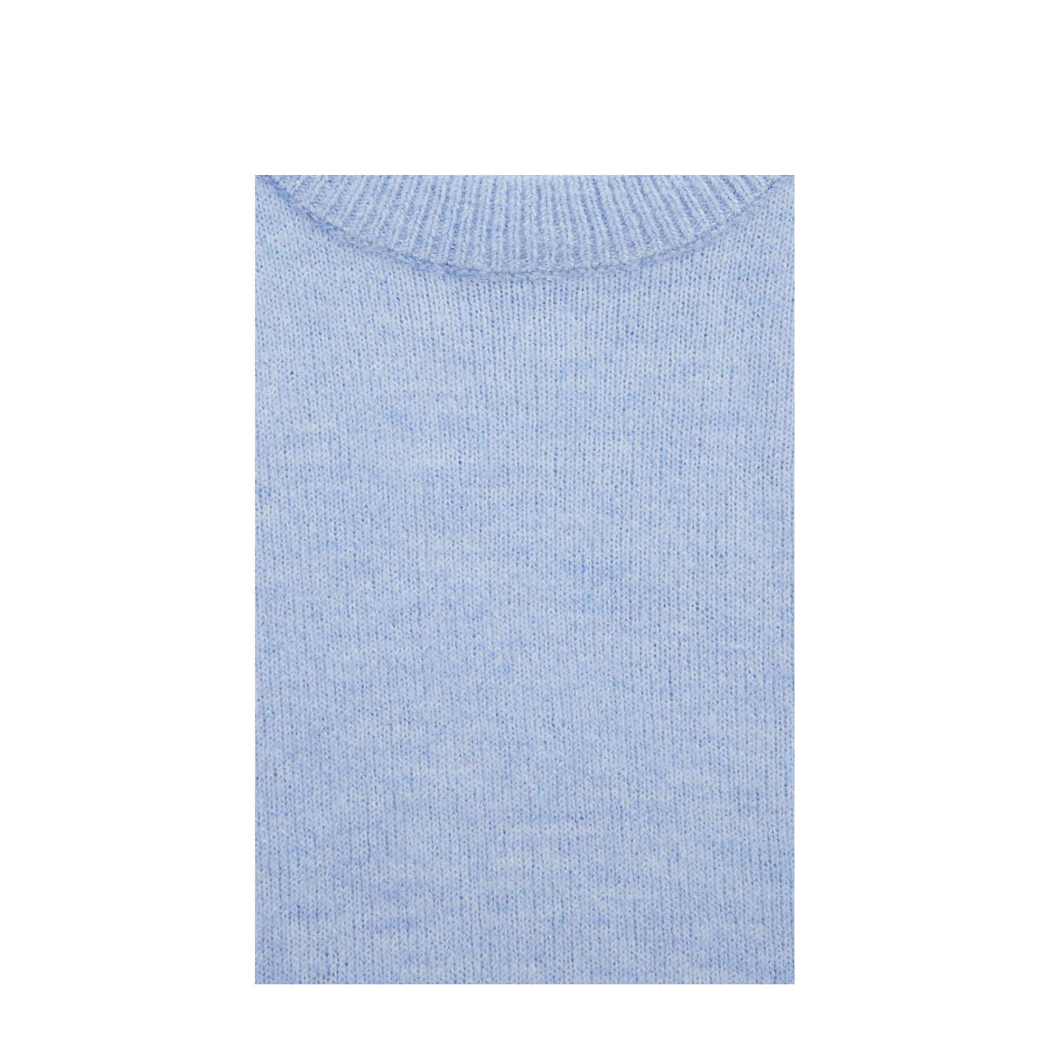WE Fashion trui lichtblauw fijn gebreid