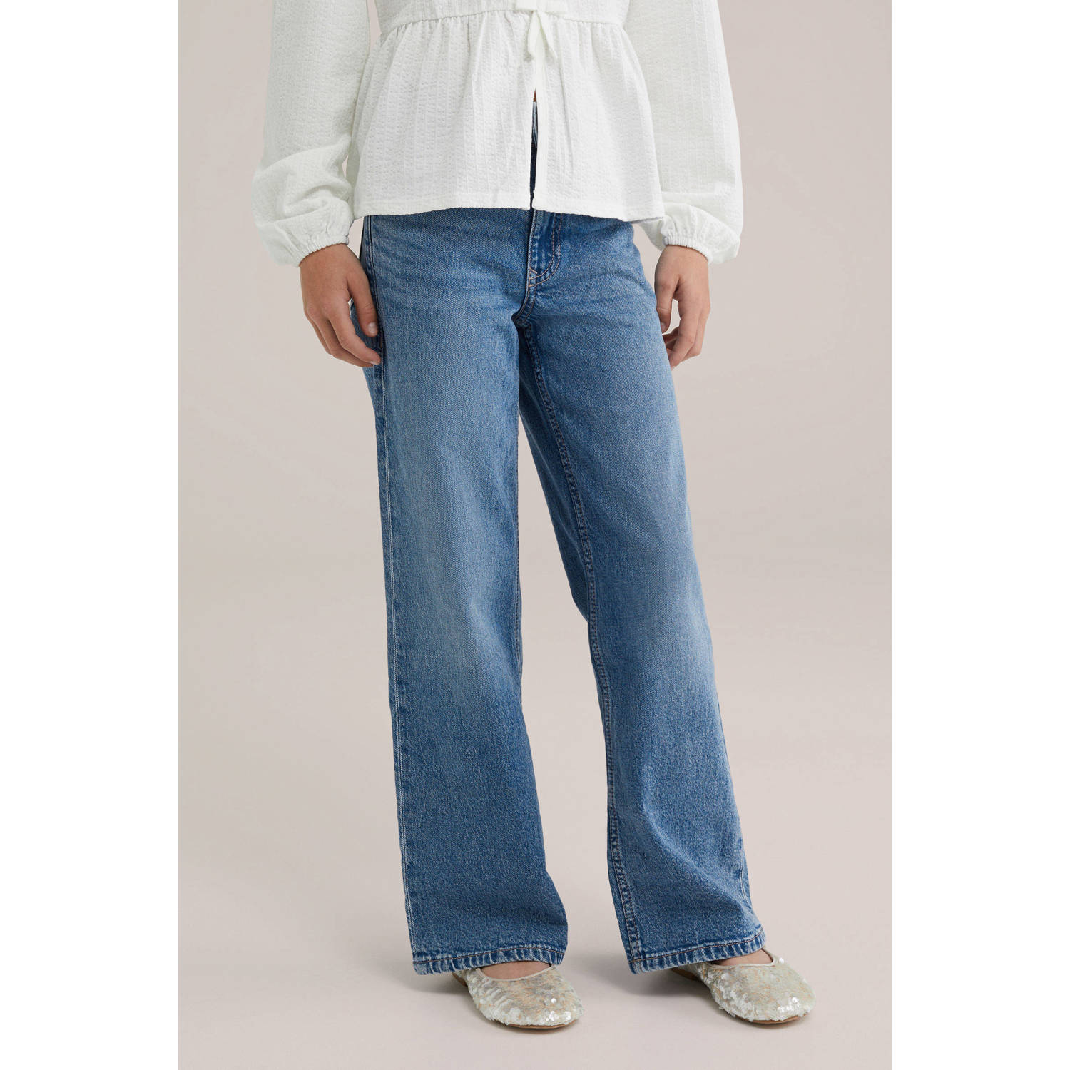 WE Fashion loose fit jeans medium blue denim