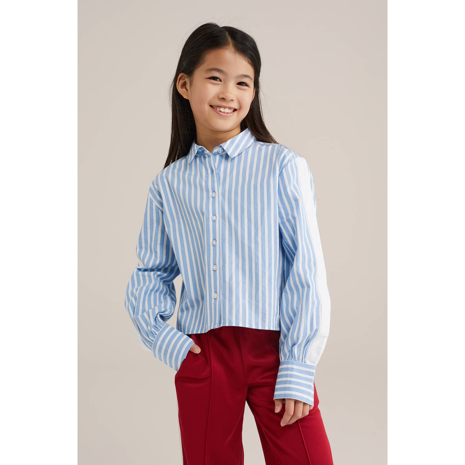 WE Fashion blouse lichtblauw