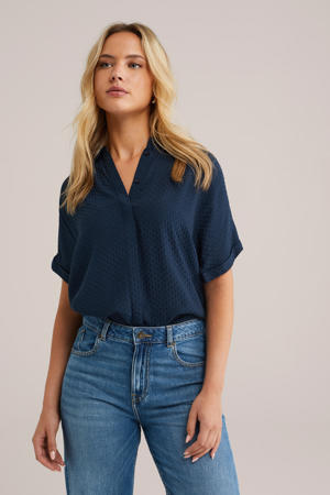 blouse donkerblauw