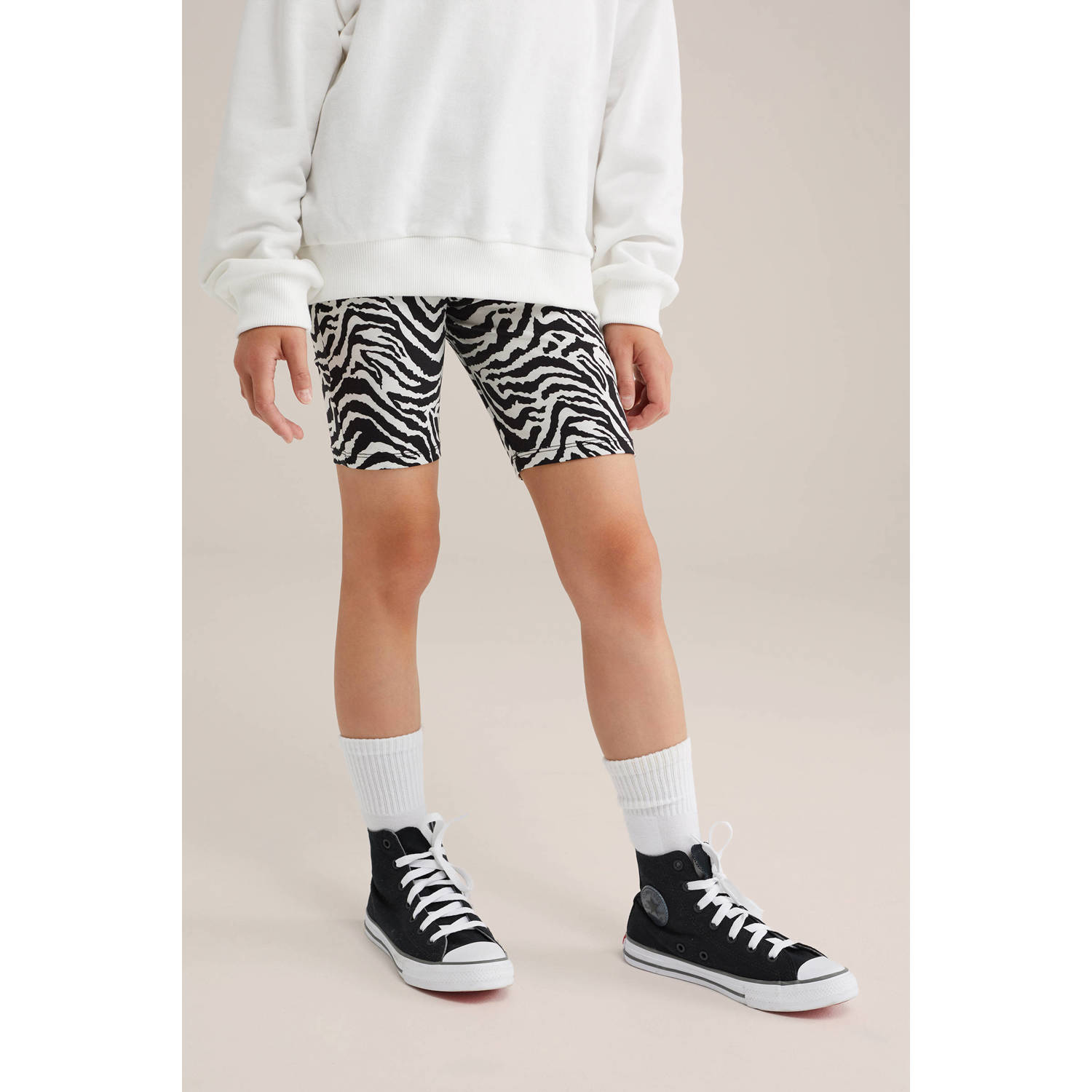 WE Fashion skinny biker short zwart